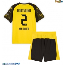 Maglie da calcio Borussia Dortmund Yan Couto #2 Prima Maglia Bambino 2025-26 Manica Corta (+ Pantaloni corti)